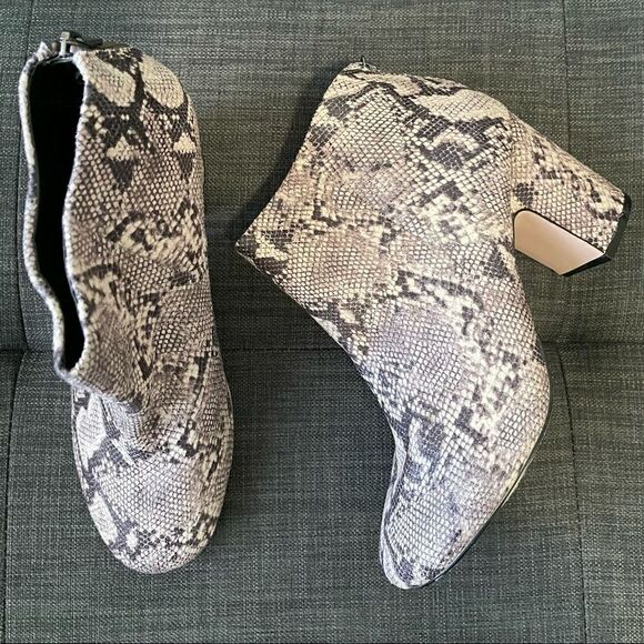 Snake Print Ankle Boots - Picture 2 of 5